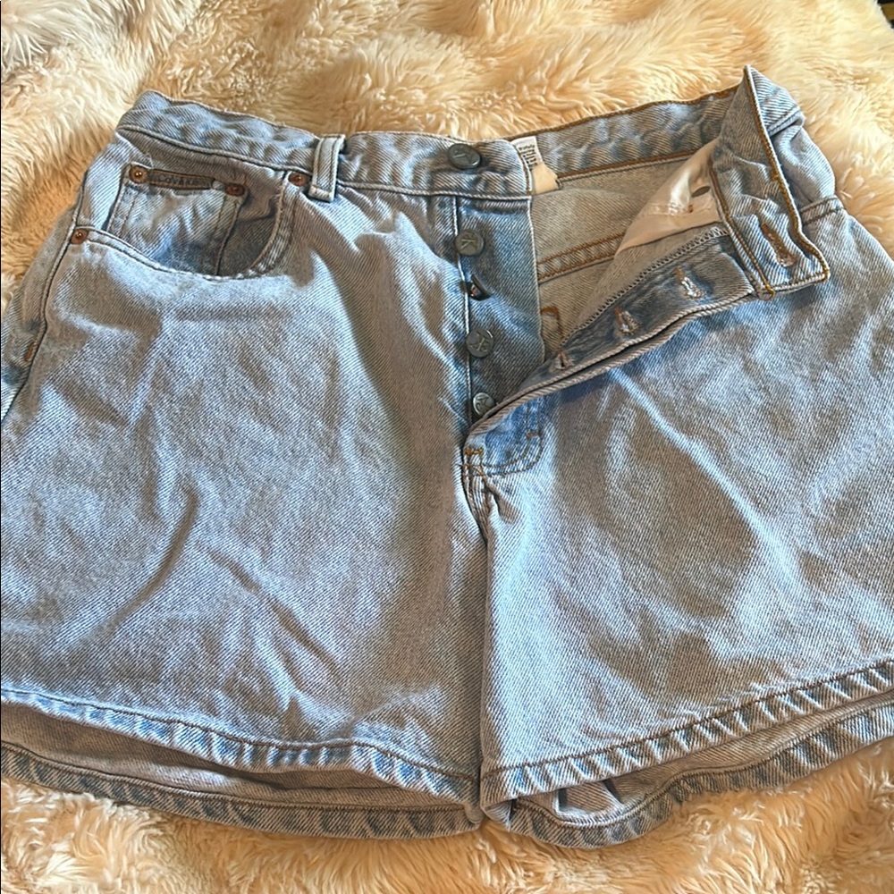 Vintage Light Blue Denim Women's Calvin Klein Shorts